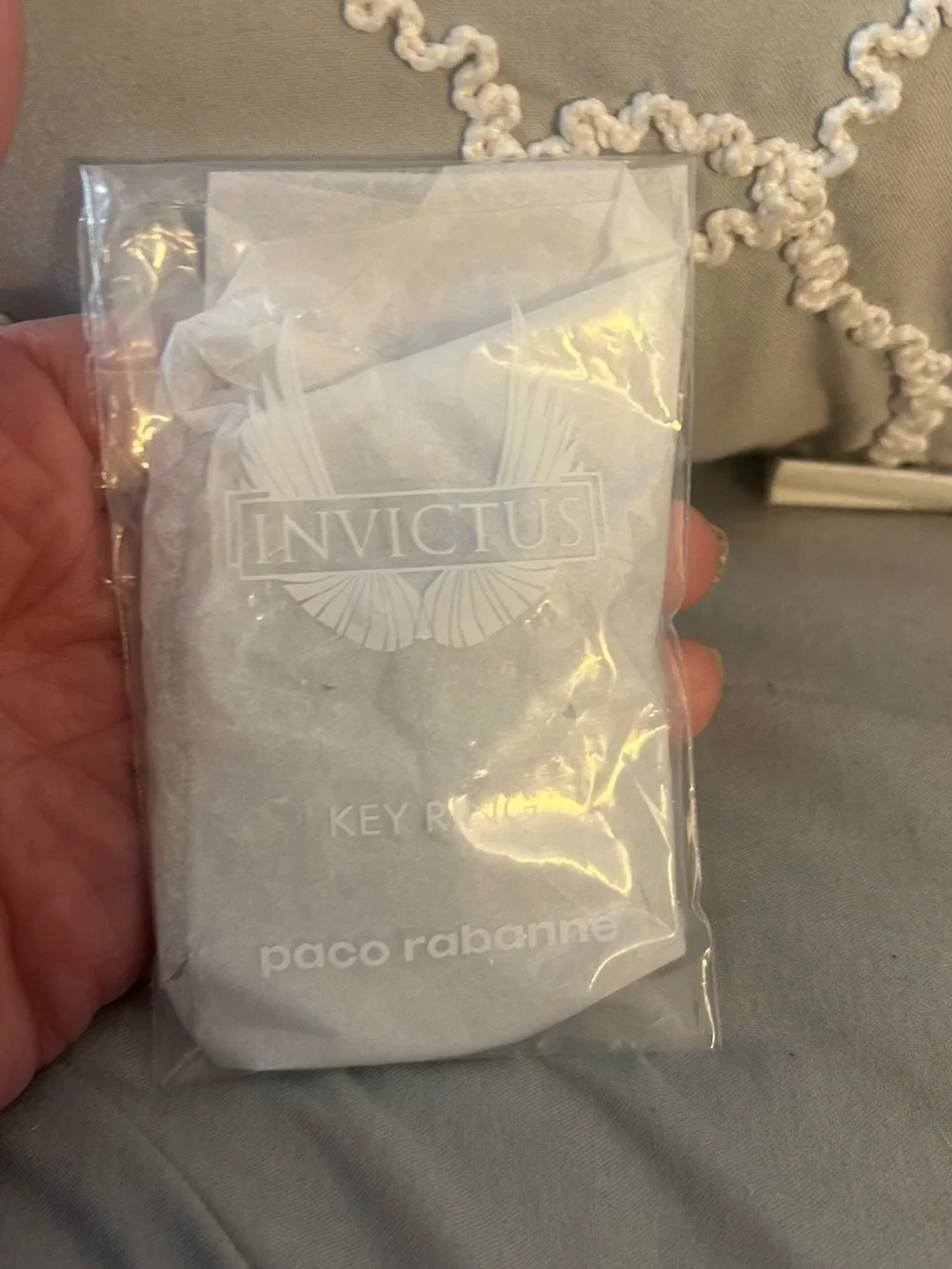 NWT Paco Rabanne Invictus & Black Metalt Keychain - Men Accessories